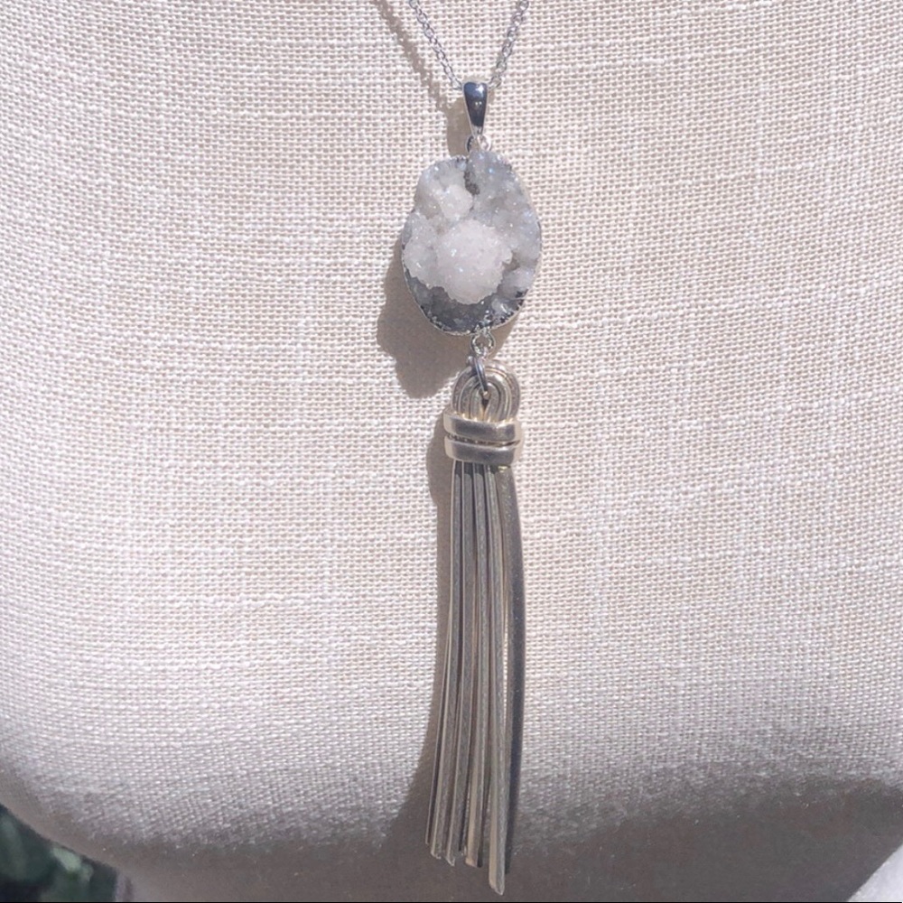🆕Genuine Crystal Tassel Pendant Necklace